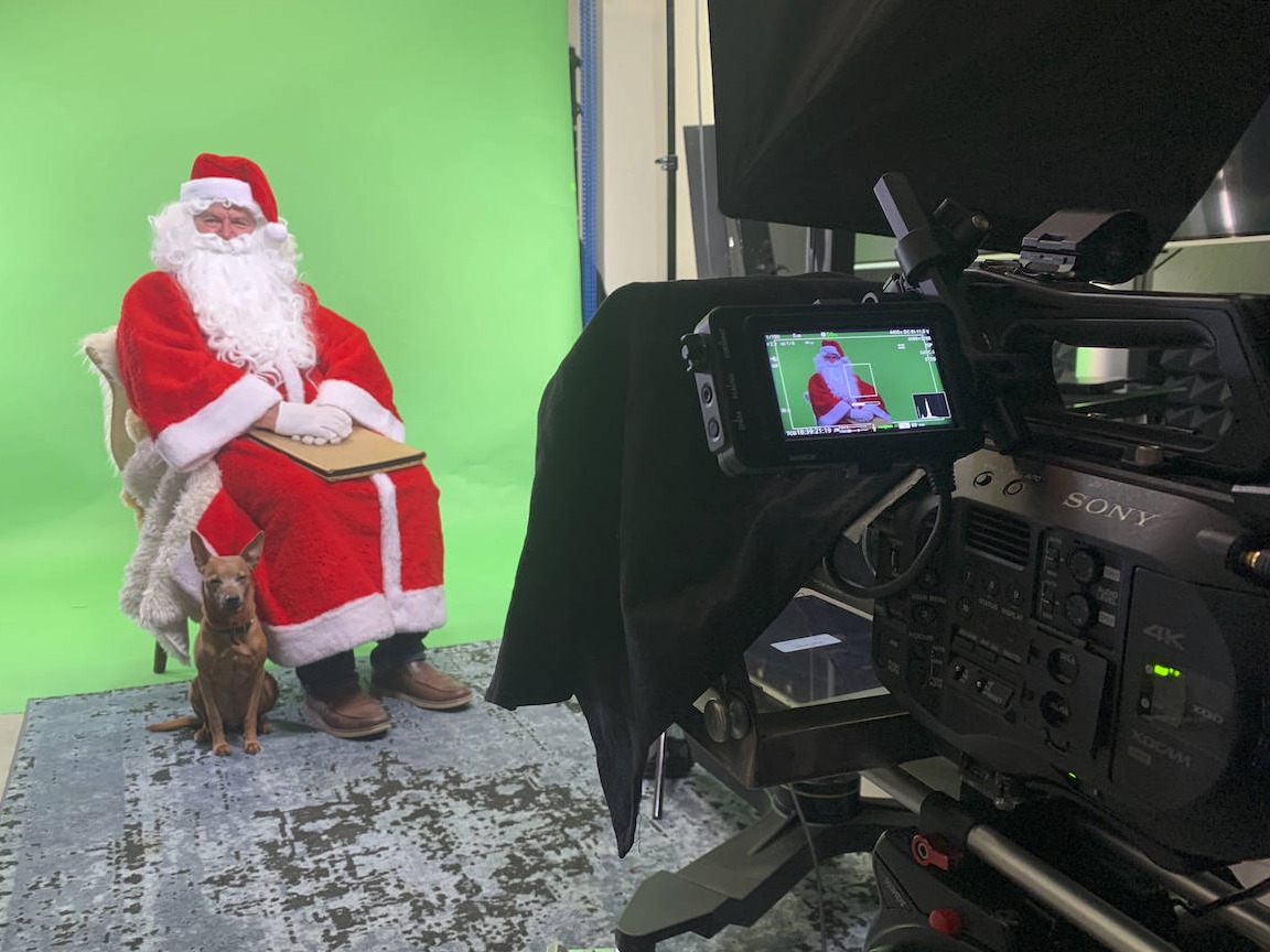 Weihnachtsmann im Studio 